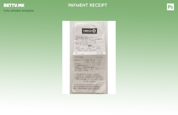 Модерен стил шаблон за сметки за продавницата Circle K